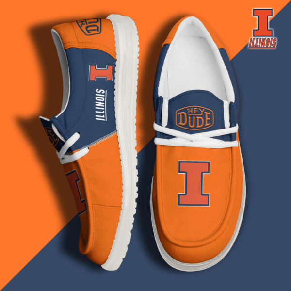 Tubopro Illinois Fighting Illini Personalized Hey Dude Shoes For Men And Women