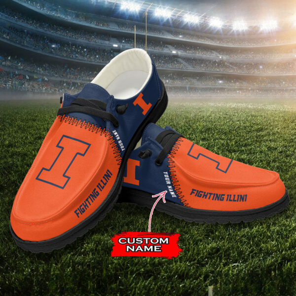 Tubopro Illinois Fighting Illini Personalized Hey Dude Shoes For Men And Women