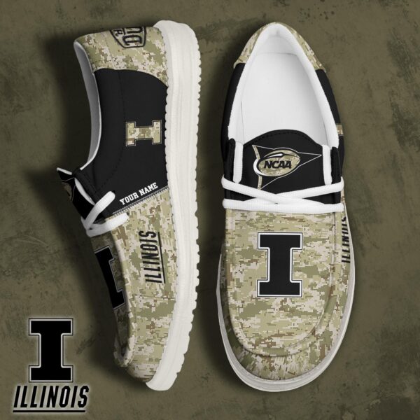 Tubopro Illinois Fighting Illini Personalized Hey Dude Shoes For Men And Women