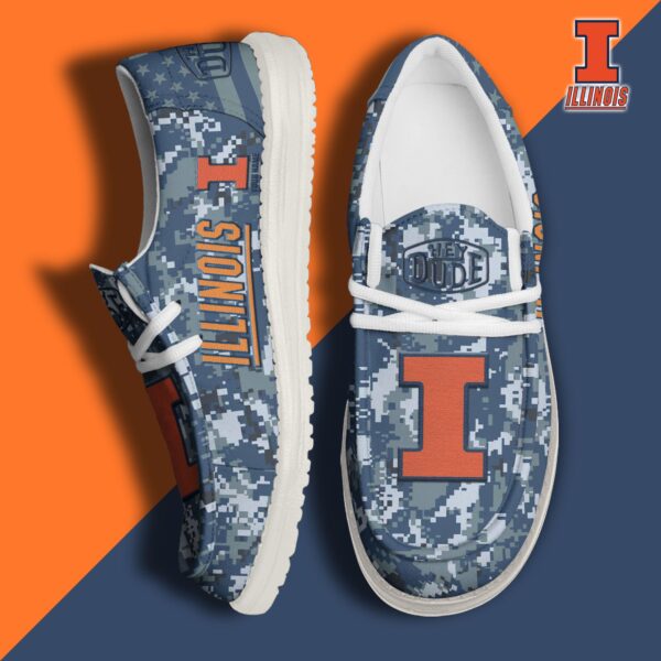 Tubopro Illinois Fighting Illini Personalized Hey Dude Shoes For Men And Women