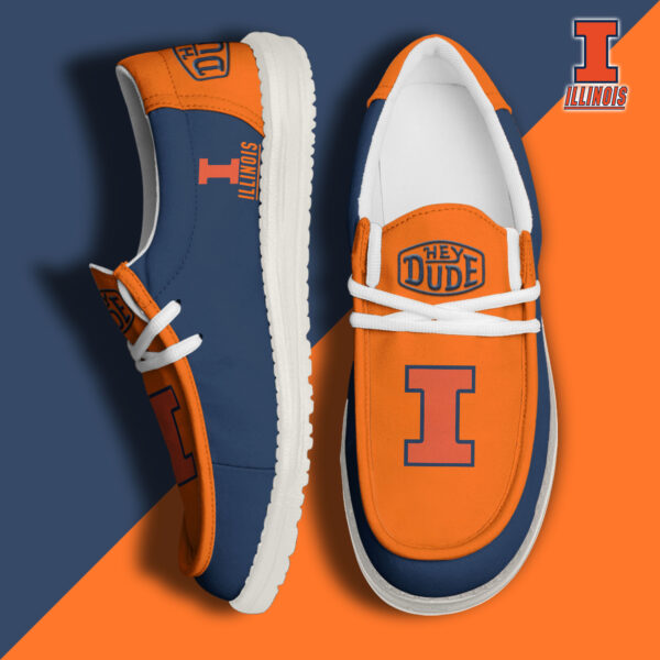 Tubopro Illinois Fighting Illini Personalized Hey Dude Shoes For Men And Women