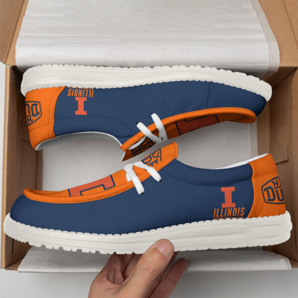 Tubopro Illinois Fighting Illini Personalized Hey Dude Shoes For Men And Women - Image 2