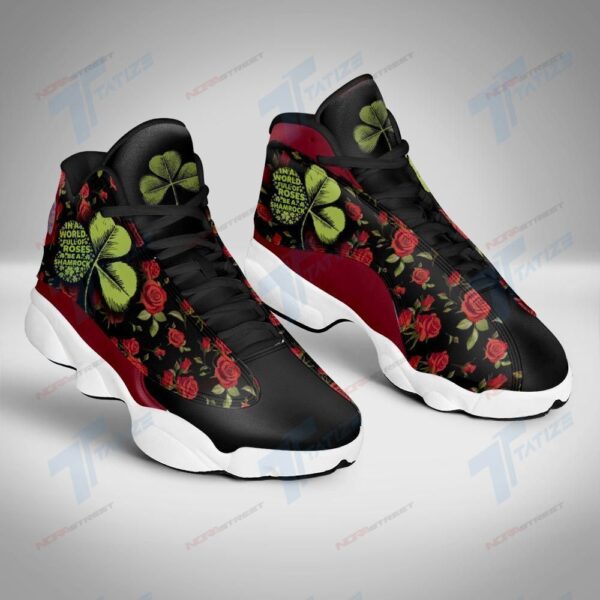 Tubopro In A World Full Of Roses Be A Shamrock AJ13 Sneakers Shoes For Men And Women - Image 3