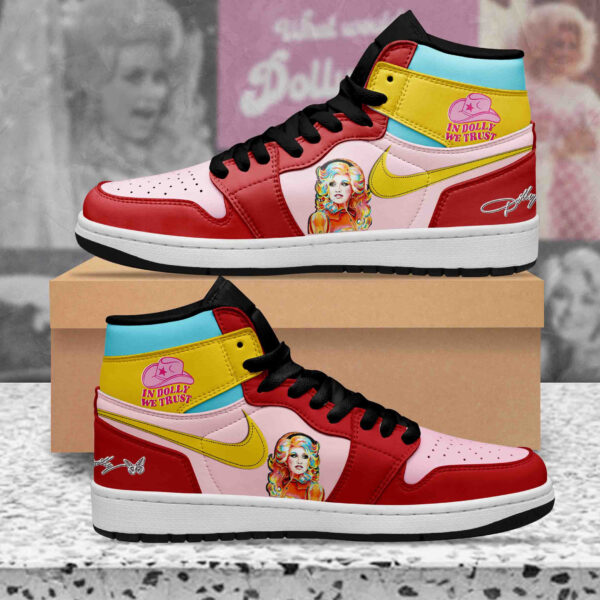 Tubopro In Dolly We Trust AJ1 High Sneakers Shoes For Men And Women - Image 2