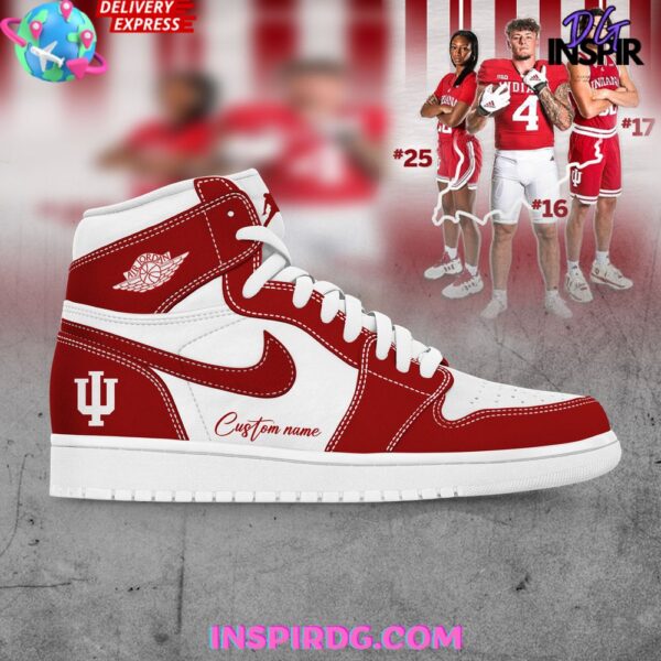 Tubopro Indiana Hoosiers AJ1 High Sneakers Shoes For Men And Women - Image 2