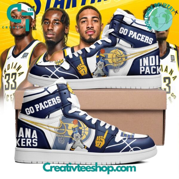 Tubopro Indiana Pacers AJ1 High Sneakers Shoes For Men And Women