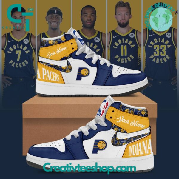 Tubopro Indiana Pacers AJ1 High Sneakers Shoes For Men And Women