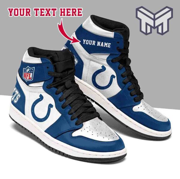 Tubopro Indianapolis Colts AJ1 High Sneakers Shoes For Men And Women - Image 2