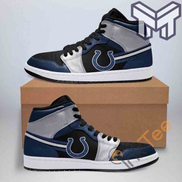 Tubopro Indianapolis Colts AJ1 High Sneakers Shoes For Men And Women