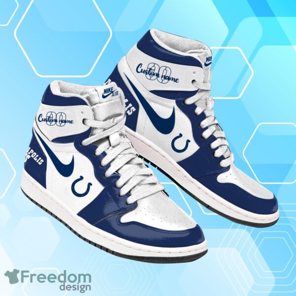 Tubopro Indianapolis Colts AJ1 High Sneakers Shoes For Men And Women - Image 2