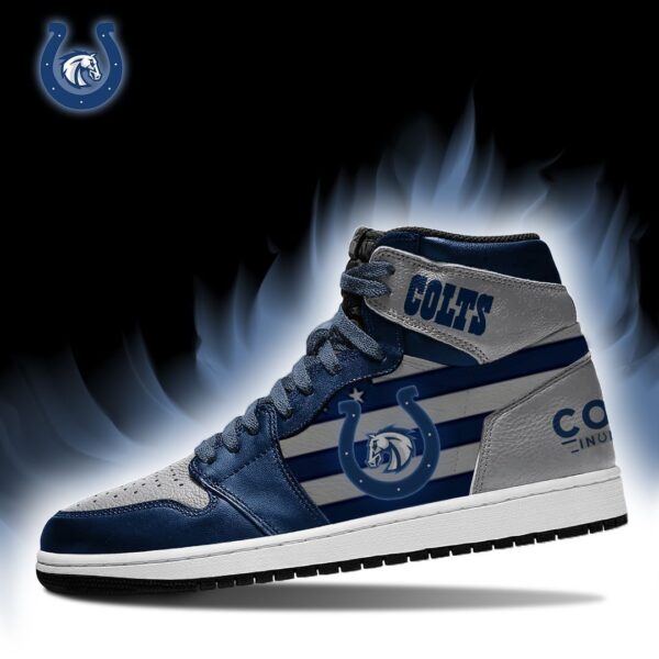 Tubopro Indianapolis Colts NFL AJ1 High Sneakers Shoes For Men And Women