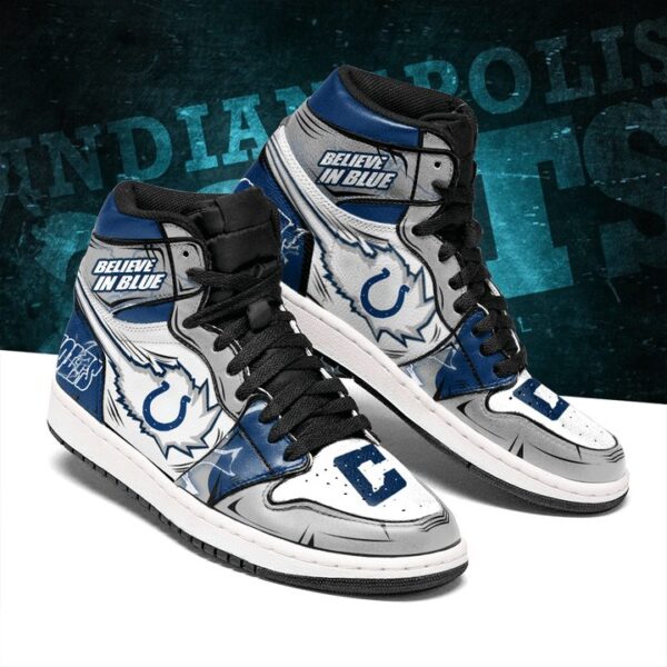 Tubopro Indianapolis Colts NFL AJ1 High Sneakers Shoes For Men And Women