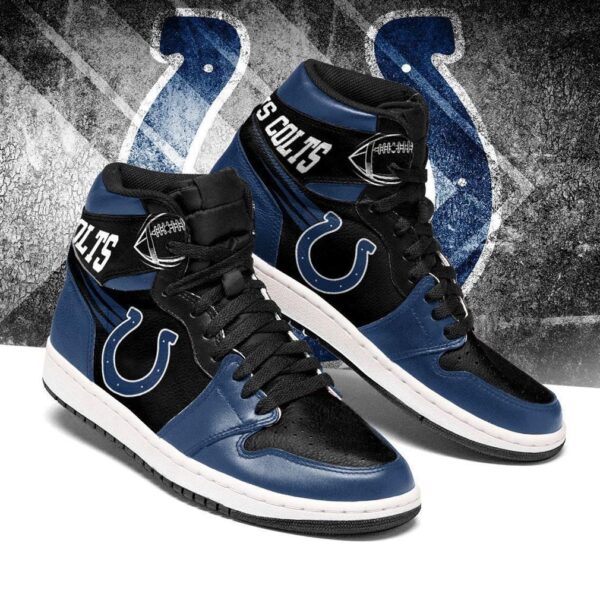 Tubopro Indianapolis Colts NFL AJ1 High Sneakers Shoes For Men And Women