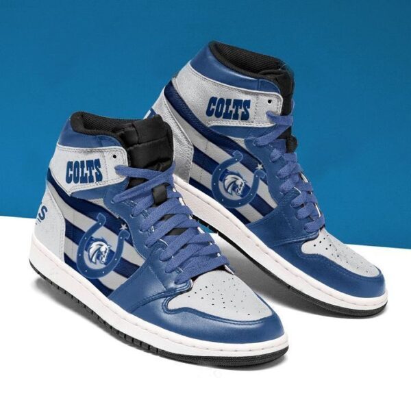 Tubopro Indianapolis Colts NFL AJ1 High Sneakers Shoes For Men And Women