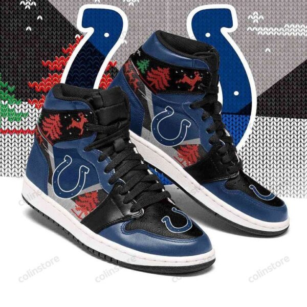 Tubopro Indianapolis Colts NFL AJ1 High Sneakers Shoes For Men And Women
