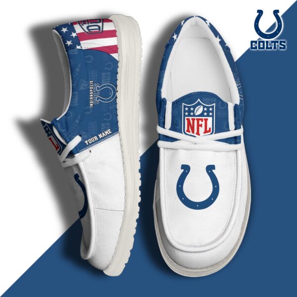 Tubopro Indianapolis Colts Personalized Hey Dude Shoes For Men And Women