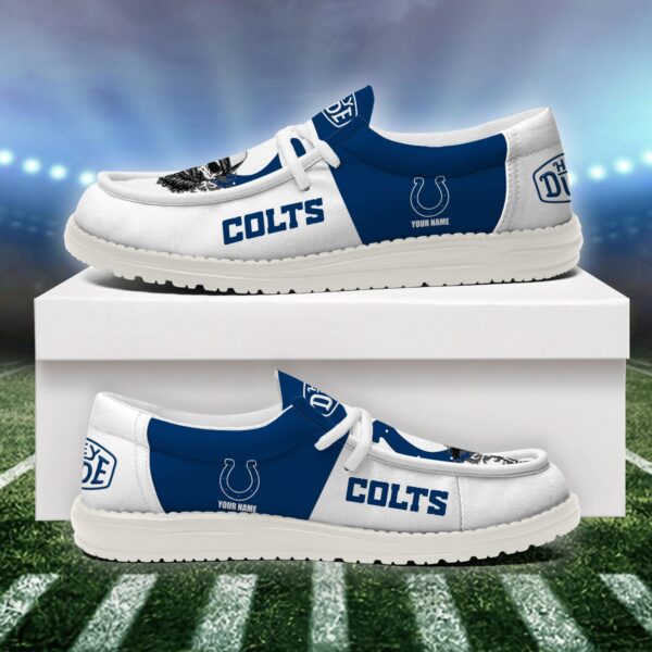 Tubopro Indianapolis Colts Personalized Hey Dude Shoes For Men And Women - Image 4