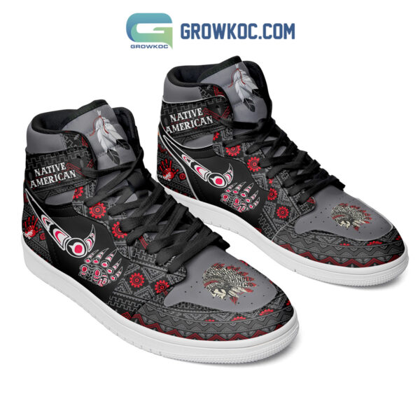 Tubopro Indigenous Native American AJ1 High Sneakers Shoes For Men And Women - Image 3