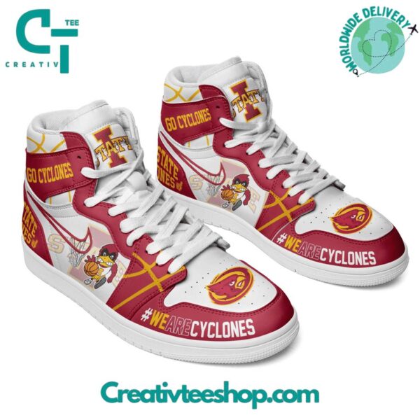 Tubopro Iowa State Cyclones AJ1 High Sneakers Shoes For Men And Women - Image 2