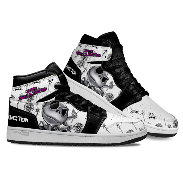 Tubopro Jack Skellington AJ1 High Sneakers Shoes For Men And Women - Image 3