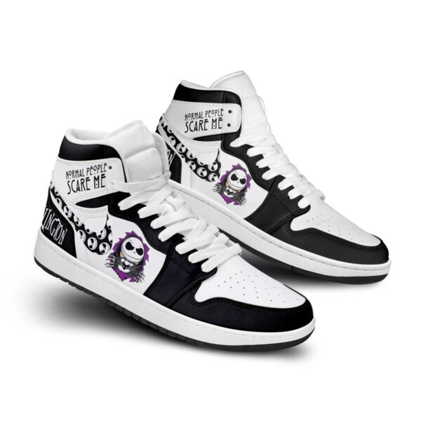 Tubopro Jack Skellington AJ1 High Sneakers Shoes For Men And Women - Image 2