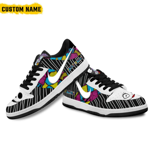 Tubopro Jack Skellington Sally AJ1 High Sneakers Shoes For Men And Women - Image 3