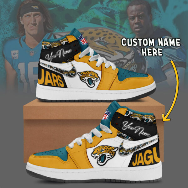 Tubopro Jacksonville Jaguars AJ1 High Sneakers Shoes For Men And Women