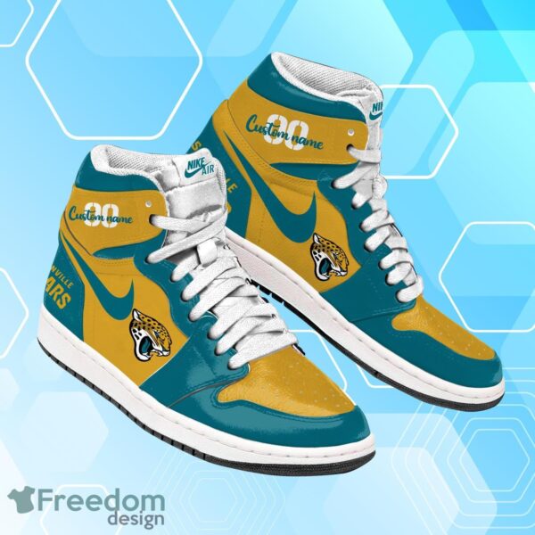 Tubopro Jacksonville Jaguars AJ1 High Sneakers Shoes For Men And Women - Image 2
