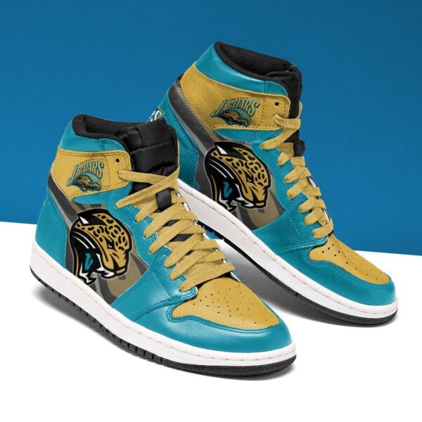 Tubopro Jacksonville Jaguars NFL AJ1 High Sneakers Shoes For Men And Women - Image 2