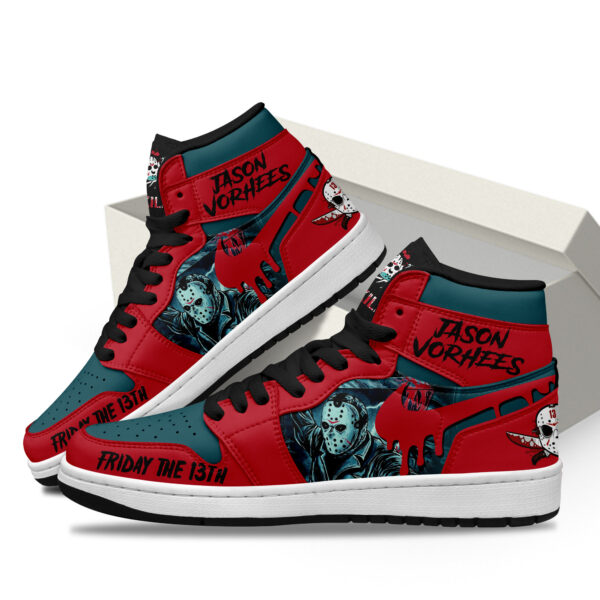 Tubopro Jason Voorhees AJ1 High Sneakers Shoes For Men And Women - Image 3