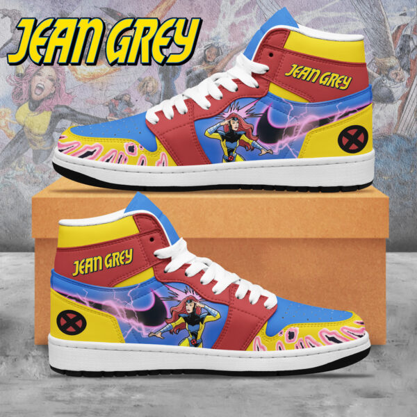 Tubopro Jean Grey X-Men AJ1 High Sneakers Shoes For Men And Women - Image 2
