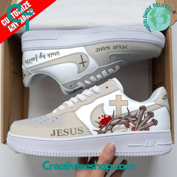 Tubopro Jesus Walk by Faith Air Low-Top Sneakers Shoes For Men And Women
