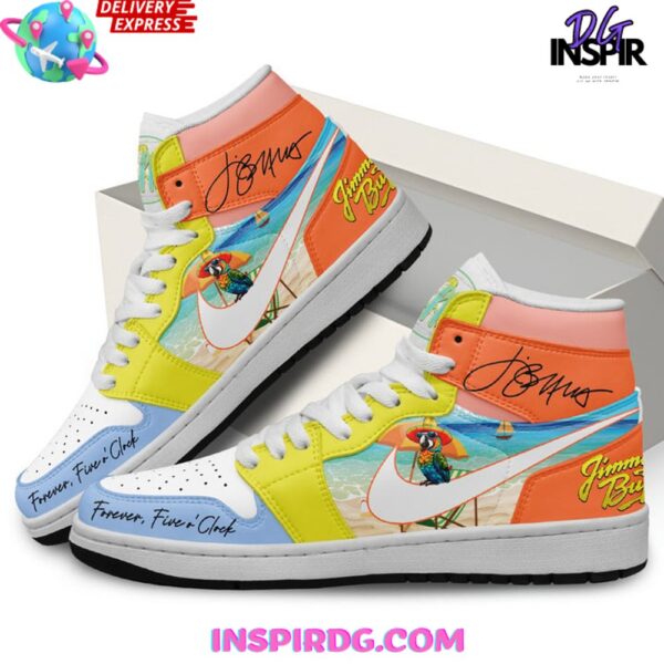 Tubopro Jimmy Buffet World AJ1 High Sneakers Shoes For Men And Women - Image 2