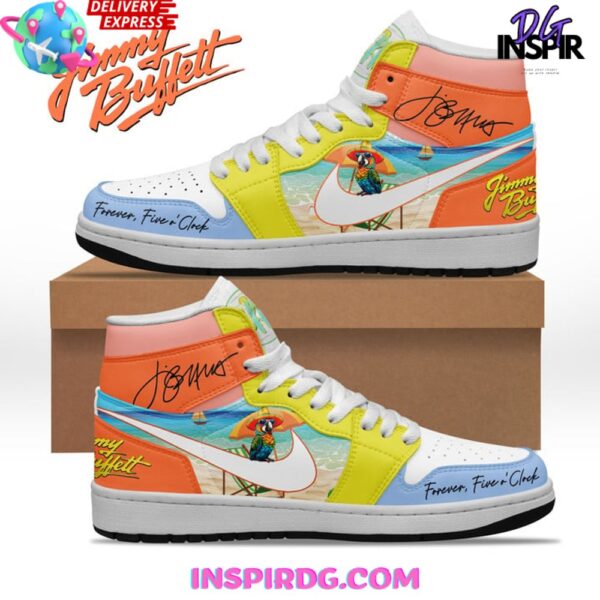 Tubopro Jimmy Buffet World AJ1 High Sneakers Shoes For Men And Women