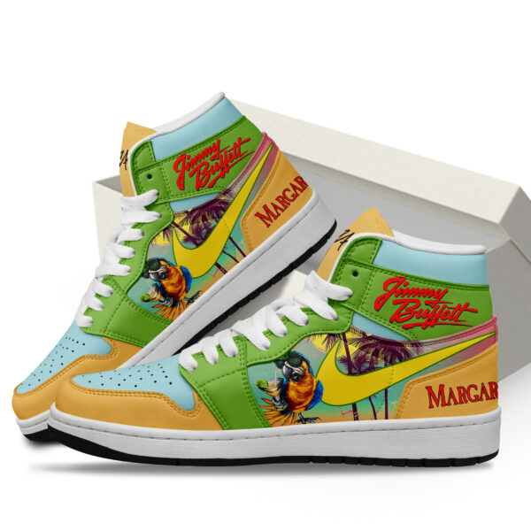 Tubopro Jimmy Buffett AJ1 High Sneakers Shoes For Men And Women - Image 3