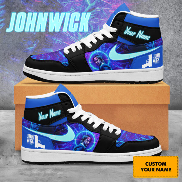 Tubopro John Wick AJ1 High Sneakers Shoes For Men And Women - Image 2