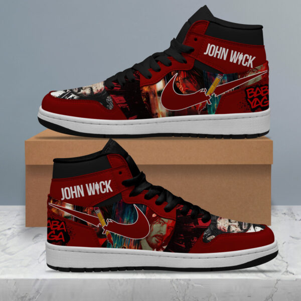 Tubopro John Wick Baba Yaga AJ1 High Sneakers Shoes For Men And Women - Image 3