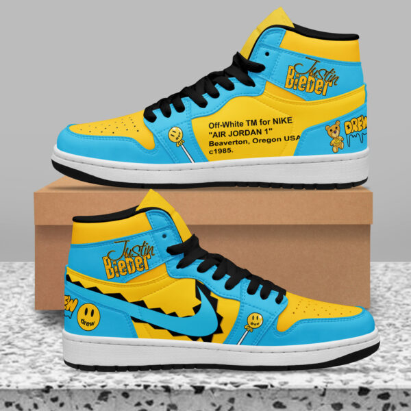 Tubopro Justin Bieber AJ1 High Sneakers Shoes For Men And Women - Image 2