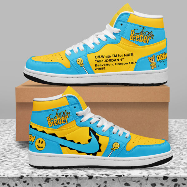 Tubopro Justin Bieber AJ1 High Sneakers Shoes For Men And Women - Image 2