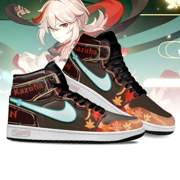 Tubopro Kaedehara Kazuha Genshin Impact AJ1 High Sneakers Shoes For Men And Women - Image 2