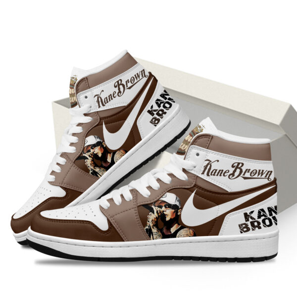 Tubopro Kane Brown AJ1 High Sneakers Shoes For Men And Women - Image 2