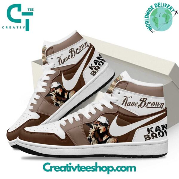 Tubopro Kane Brown AJ1 High Sneakers Shoes For Men And Women - Image 2