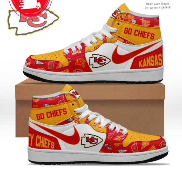 Tubopro Kansas Chiefs AJ1 High Sneakers Shoes For Men And Women