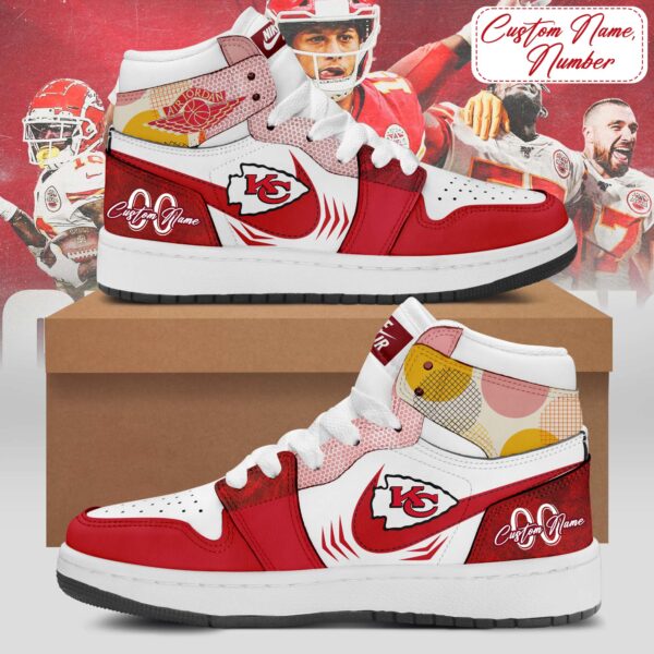 Tubopro Kansas City Chiefs AJ1 High Sneakers Shoes For Men And Women