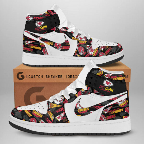 Tubopro Kansas City Chiefs AJ1 High Sneakers Shoes For Men And Women