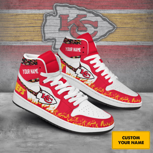 Tubopro Kansas City Chiefs AJ1 High Sneakers Shoes For Men And Women - Image 2