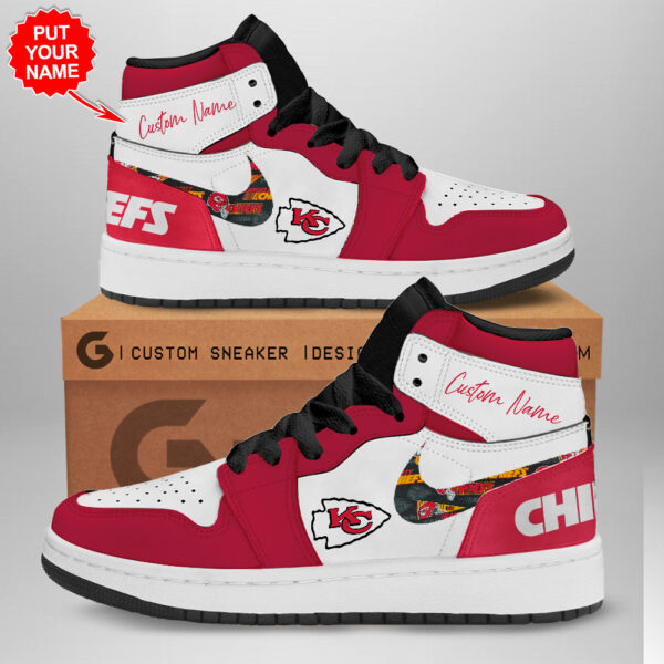 Tubopro Kansas City Chiefs AJ1 High Sneakers Shoes For Men And Women