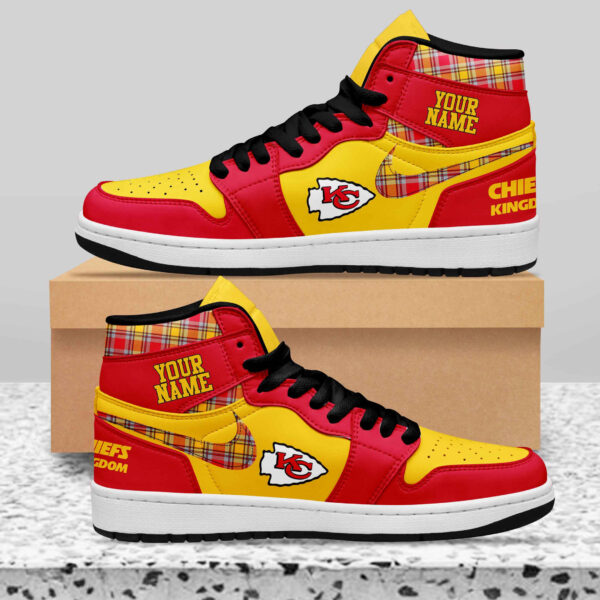 Tubopro Kansas City Chiefs AJ1 High Sneakers Shoes For Men And Women - Image 2