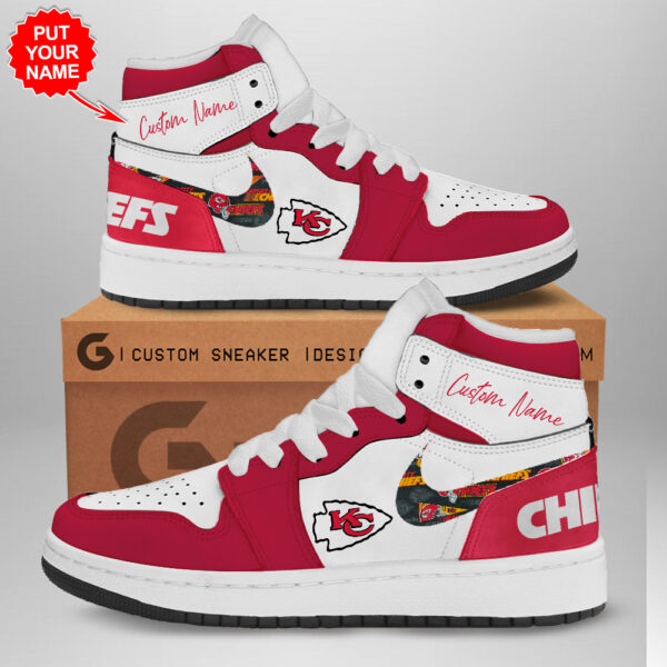 Tubopro Kansas City Chiefs AJ1 High Sneakers Shoes For Men And Women