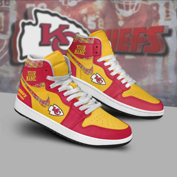 Tubopro Kansas City Chiefs AJ1 High Sneakers Shoes For Men And Women